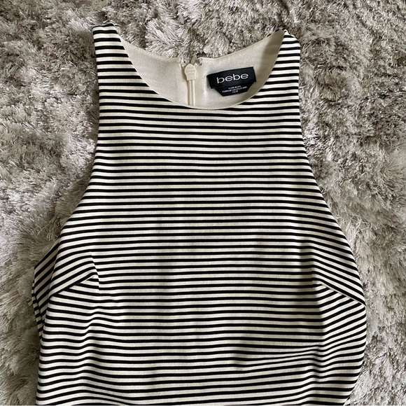 Bebe NWOT Black & White Racerback Dress Size XS - Picture 5 of 8